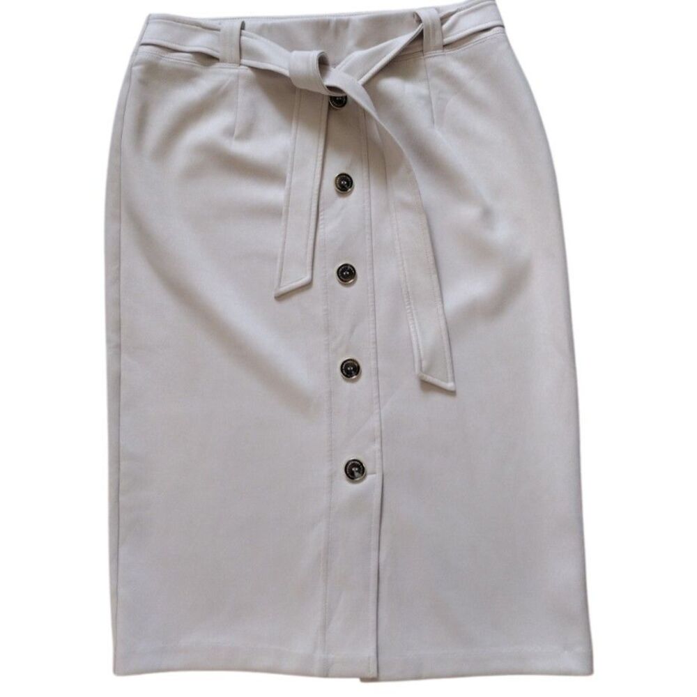Marc New York Skirt Woman M Beige Full Control Waistband Midi Pencil Office
